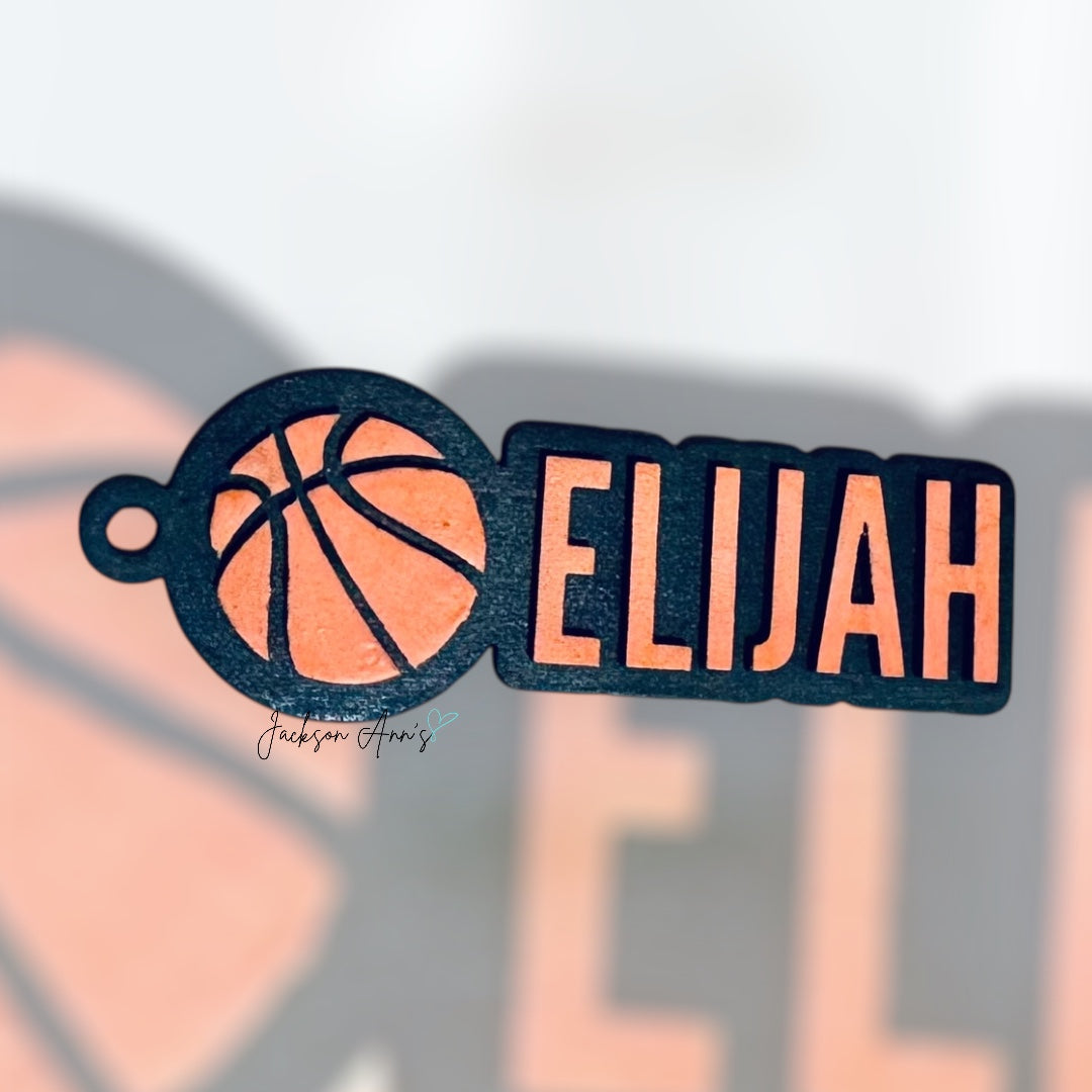 Basketball Name Tag