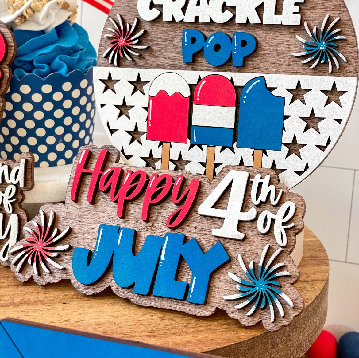 4th of July Tiered Tray Set