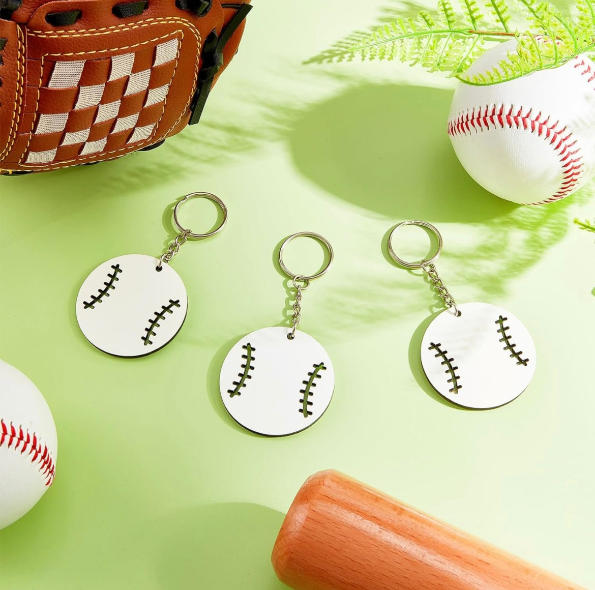 Baseball/Softball Cutout Keychain