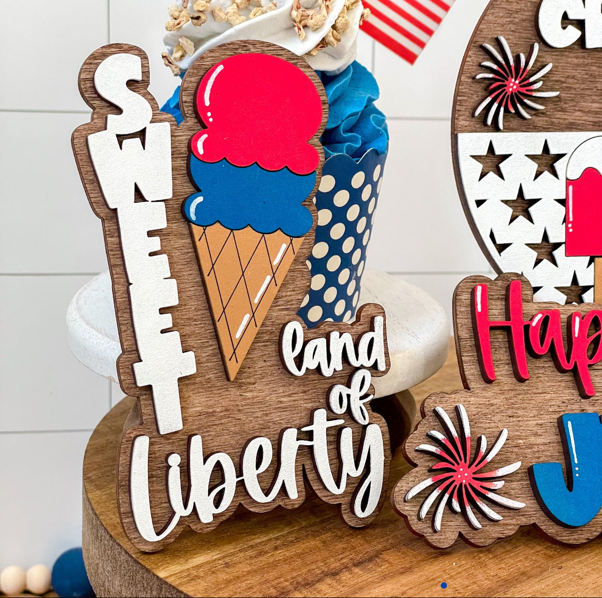 4th of July Tiered Tray Set