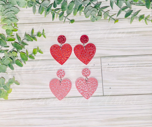 Leopard Heart Earrings