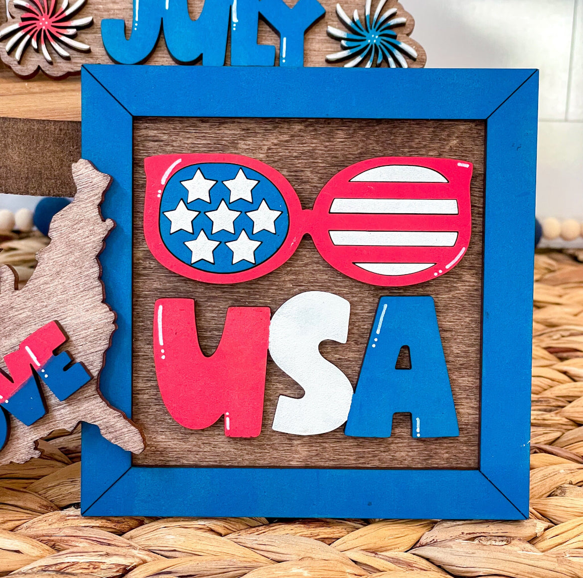 4th of July Tiered Tray Set