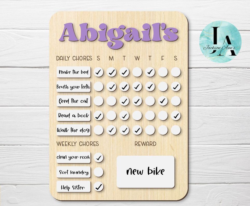 Dry Erase Chore Chart
