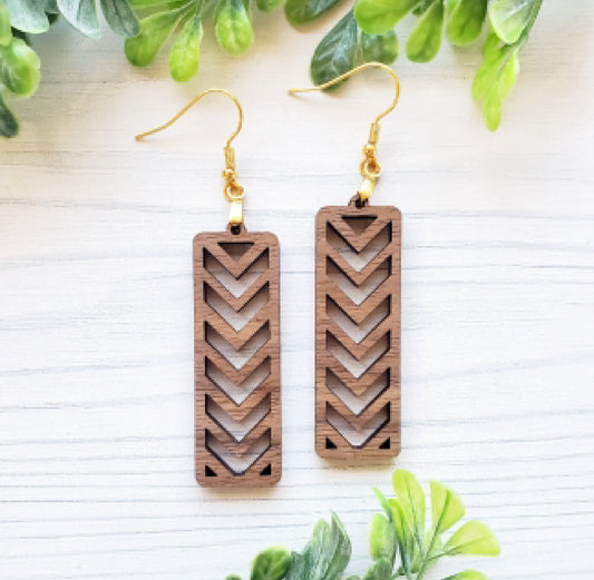 Arrow Earrings - Wooden