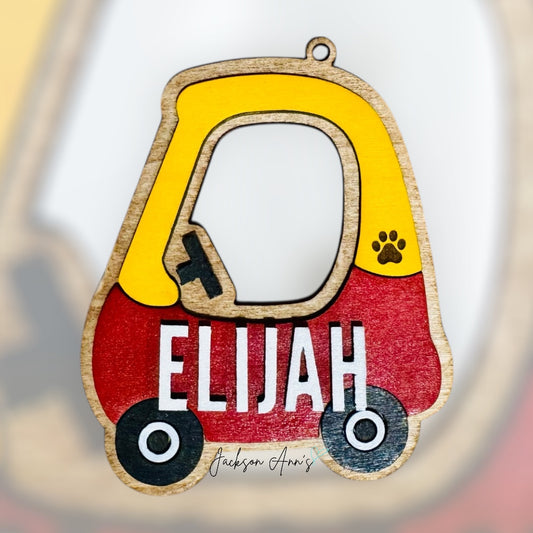 Little Red Car Bag Tag or Keychain